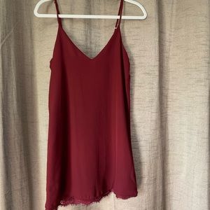 Maroon Lulu’s slip dress